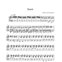 Ноты Marina And The Diamonds - Numb - предпросмотр