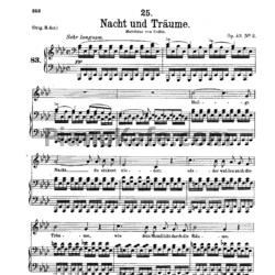 Ноты Франц Шуберт - Nacht und Traume (Op. 43, №2) - предпросмотр