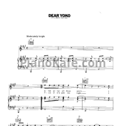 Ноты John Lennon - Dear Yoko - предпросмотр