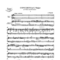 Ноты Йозеф Гайдн - Concert in G Major (для пианино и оркестра) - предпросмотр