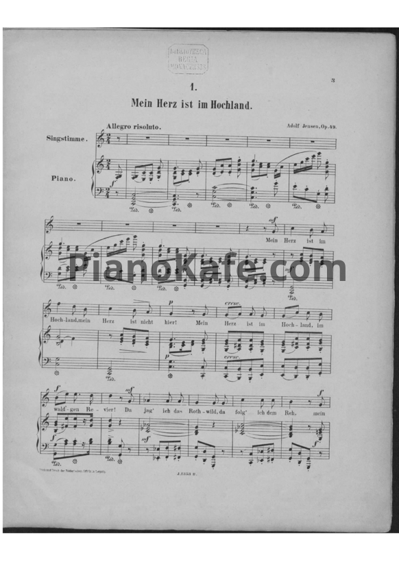 Ноты А. Йенсен - 7 песен Роберта Бернса (Op. 49) - PianoKafe.com