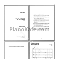 Ноты Арво Пярт - I am the true vine - предпросмотр