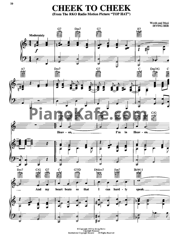 Ноты Tony Bennett & Lady Gaga - Cheek to cheek - PianoKafe.com