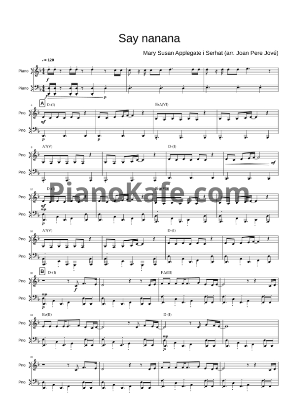 Ноты Serhat - Say na na na (San Marino) - PianoKafe.com