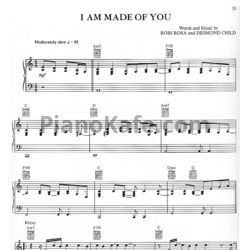 Ноты Ricky Martin - I am made of you - предпросмотр