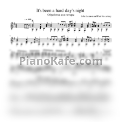 Ноты The Beatles - It's been a hard day's night (гитара) - предпросмотр