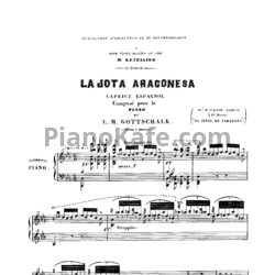 Ноты Луи Моро Готшалк - La jota aragonesa (Op. 14) - предпросмотр