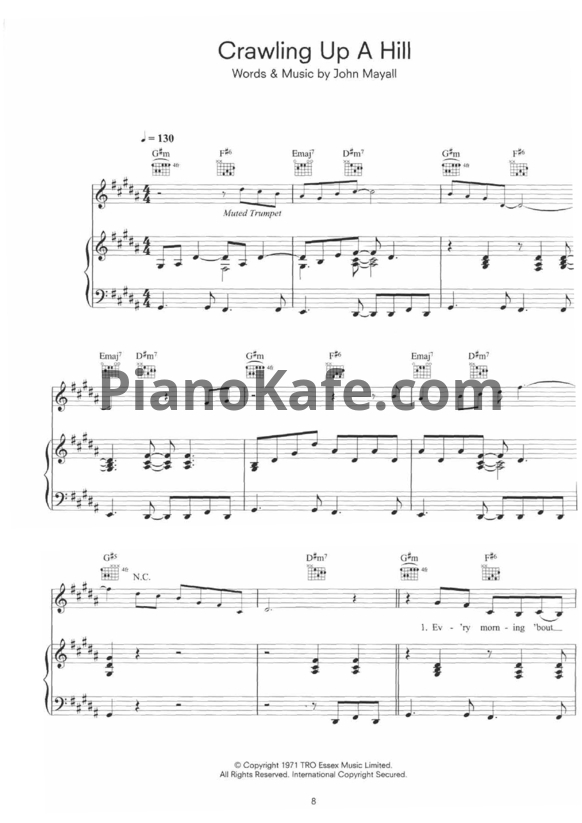 Ноты Katie Melua - Crawling up a hill - PianoKafe.com