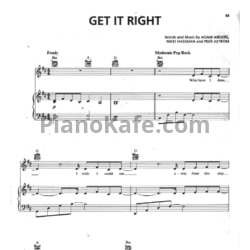 Ноты Lea Michele - Get it right - предпросмотр
