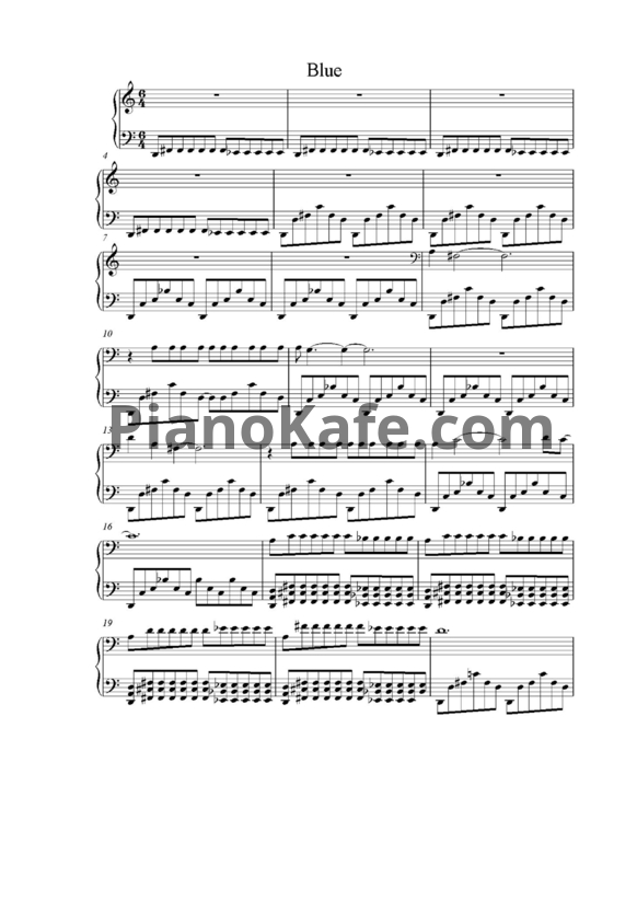 Ноты Serj Tankian - Blue - PianoKafe.com
