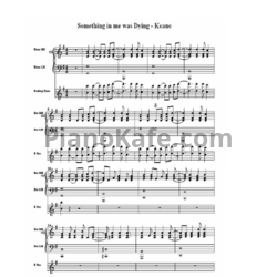 Ноты Keane - Something in me was dying - предпросмотр