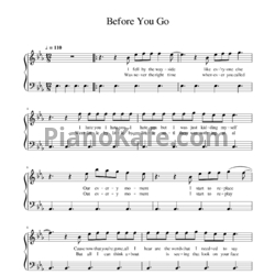 Ноты Lewis Capaldi - Before you go