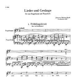 Ноты И. Брамс - Песни и напевы (Op. 63) - предпросмотр