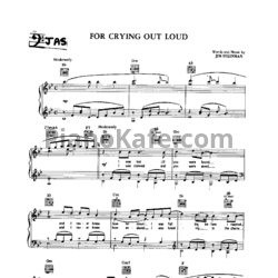 Ноты Jim Steinman - For crying out loud - предпросмотр