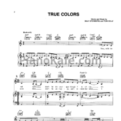 Ноты Cyndi Lauper - True colors