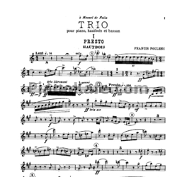 Ноты Франсис Пуленк - Трио для гобоя, фагота и фортепиано - предпросмотр