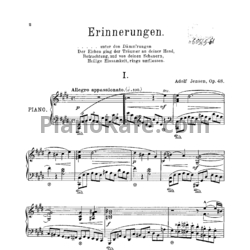 Ноты А. Йенсен - Воспоминания. 5 пьес для фортепиано (Op. 48) - предпросмотр