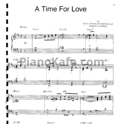 Ноты Bill Evans - A time for love - предпросмотр