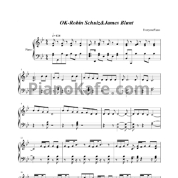 Ноты Robin Schulz and James Blunt - Ok - предпросмотр