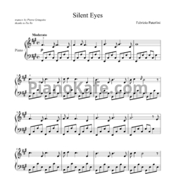 Ноты Fabrizio Paterlini - Silent eyes - предпросмотр
