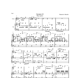 Ноты Б. Марчелло - Соната №6 - предпросмотр