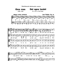 Ноты Ян Сибелиус - Кантата "Oma maa" для хора и оркестра (Op. 92) - предпросмотр
