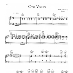 Ноты Queen - One vision - предпросмотр