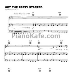 Ноты Pink - Get the party started - предпросмотр