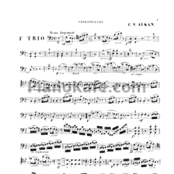 Ноты Шарль Алькан - Трио (Op. 30, партия виолончели) - предпросмотр