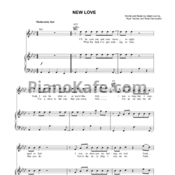 Ноты Maroon 5 - New love - предпросмотр