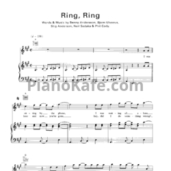 Ноты Abba - Ring, ring - предпросмотр