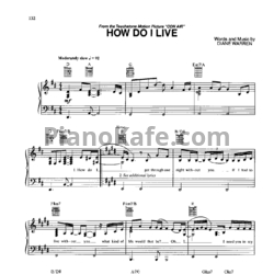 Ноты LeAnn Rimes - How do I live - предпросмотр