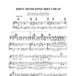 Ноты AC/DC - Dirty deeds done dirt cheap - предпросмотр