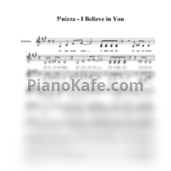 Ноты 5'nizza - I believe in you - предпросмотр