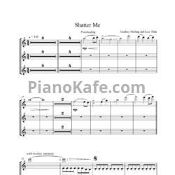 Ноты Lindsey Stirling feat. Lzzy Hale - Shatter me (Violin trio) - предпросмотр