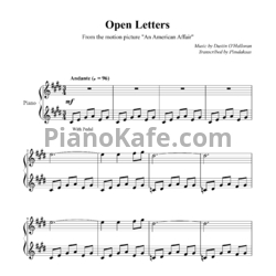 Ноты Dustin O'Halloran - Open letters - предпросмотр