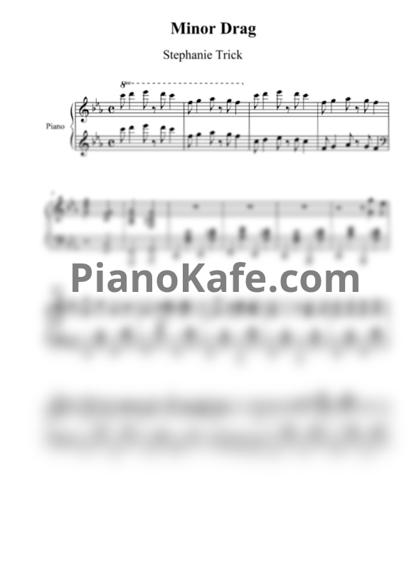 Ноты Stephanie Trick - The  minor drag - PianoKafe.com