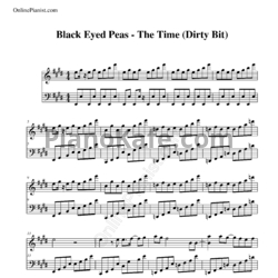 Ноты The Black Eyed Peas - The time (Dirty bit) - предпросмотр