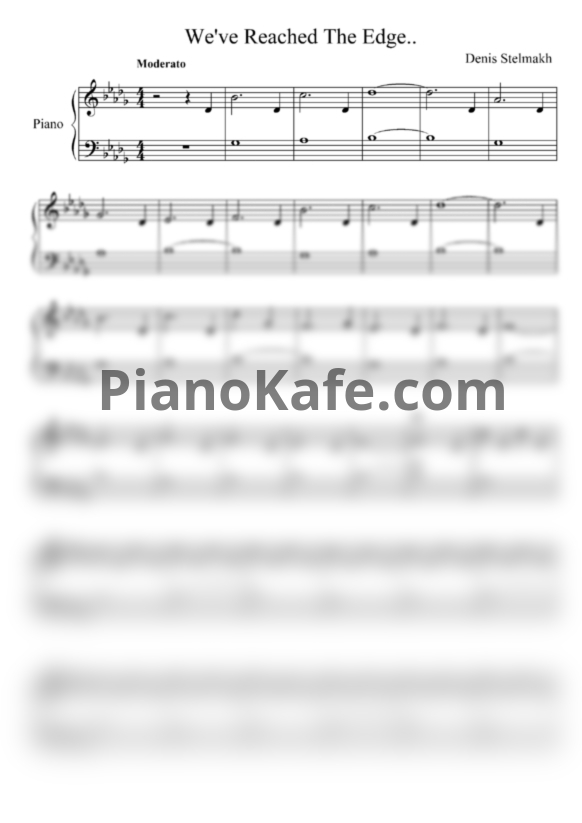 Ноты Denis Stelmakh - We've reached the edge - PianoKafe.com