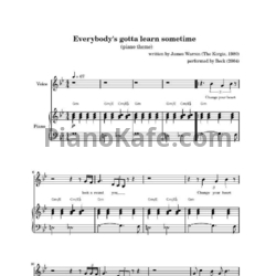 Ноты The Korgis - Everybody's got to learn sometime - предпросмотр