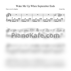 Ноты Green Day - Wake me up when september ends (Piano cover) - предпросмотр