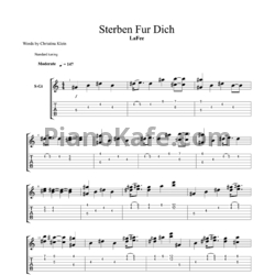 Ноты LaFee - Sterben fur dich