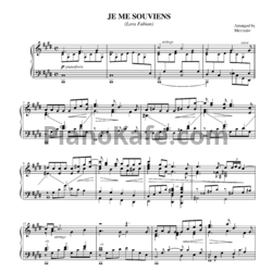 Ноты Lara Fabian - Je me souviens - предпросмотр