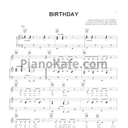 Ноты Katy Perry - Birthday - предпросмотр