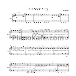 Ноты Britney Spears - If you seek amy - предпросмотр