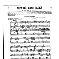 Ноты Jelly Roll Morton - New Orleans Blues - предпросмотр