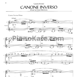 Ноты Ennio Morricone - Canone inverso - предпросмотр