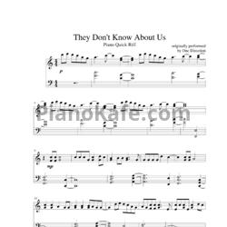 Ноты One Direction - They don’t know about us - предпросмотр