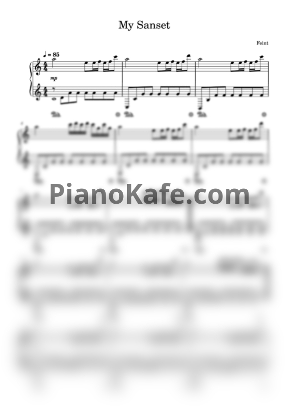 Ноты Feint - My Sanset - PianoKafe.com