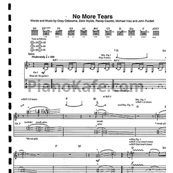 Ноты Ozzy Osbourne - No more tears (Guitar Tabs & Voice) - предпросмотр